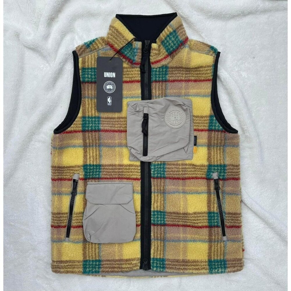 Canada Goose x NBA x Union Legion Yellow Plaid Fleece Vest